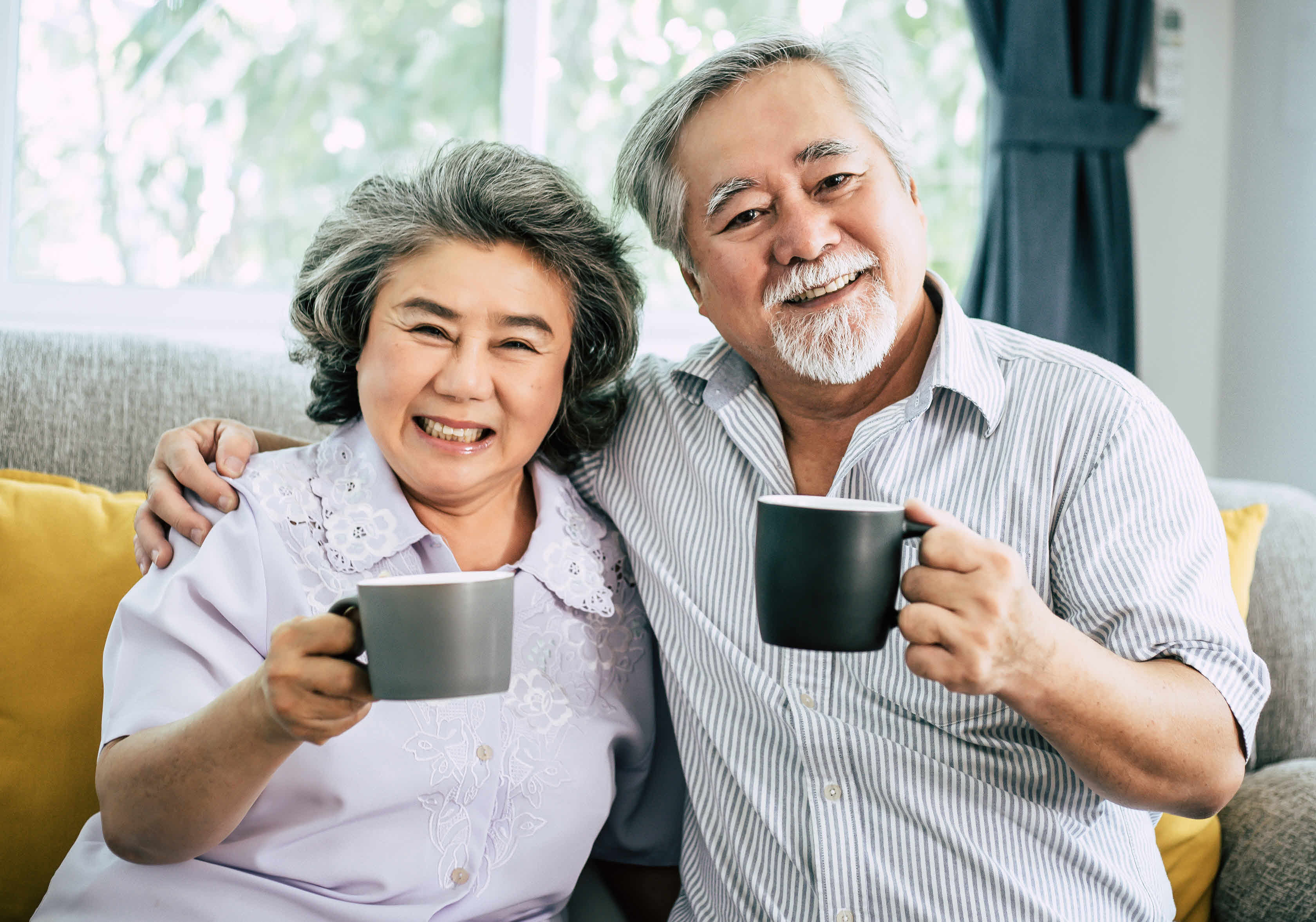 Couple having coffee